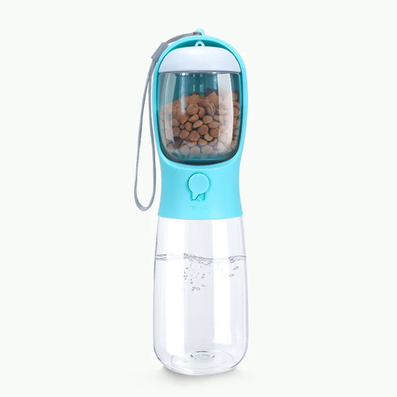 Botella de Agua Portátil con Comedero